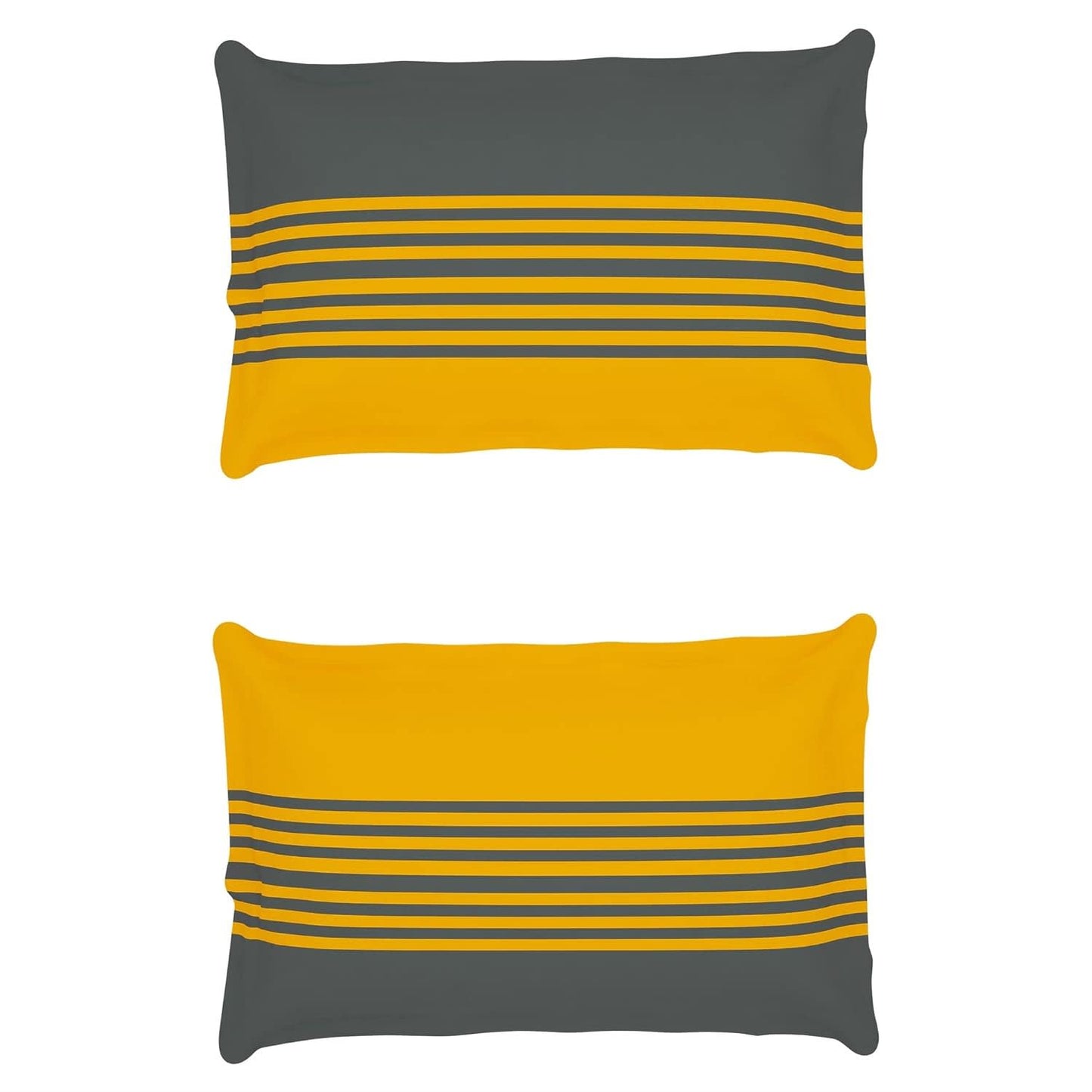 Cotton Double Checkered Flat Bedsheet (Pack of 1, Yellow)