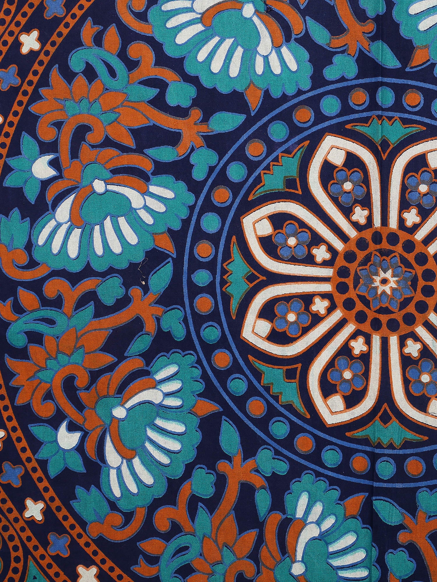 100% Cotton Printed King Bedsheet (Blue)