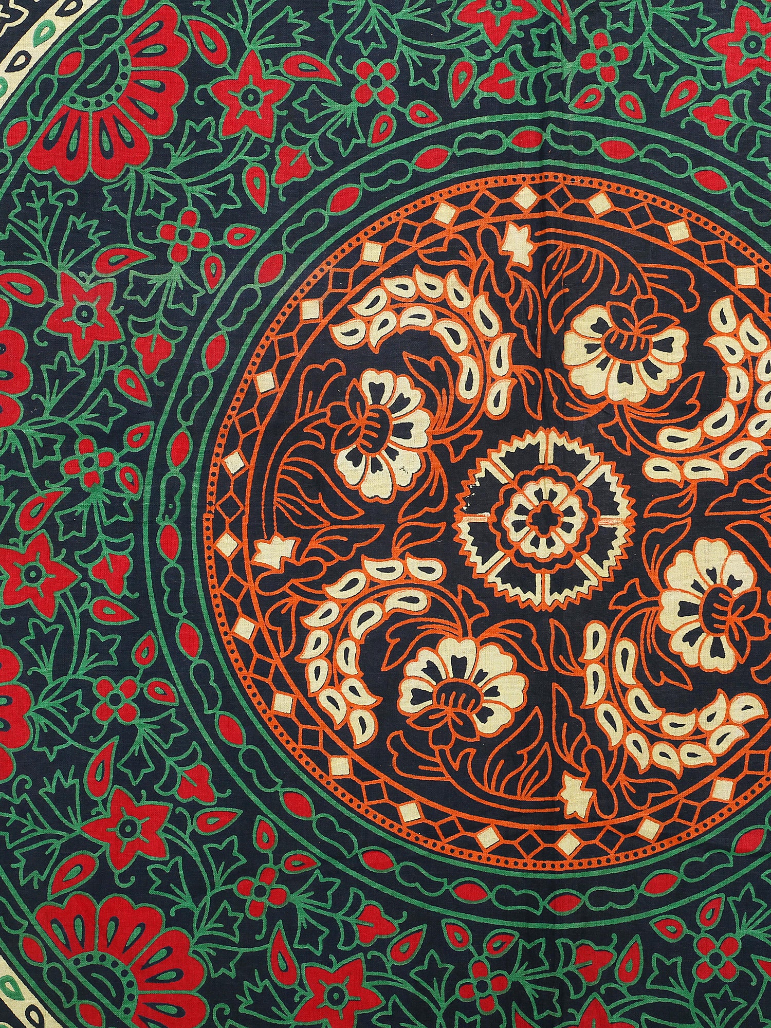 100% Cotton Printed King Bedsheet (Green )
