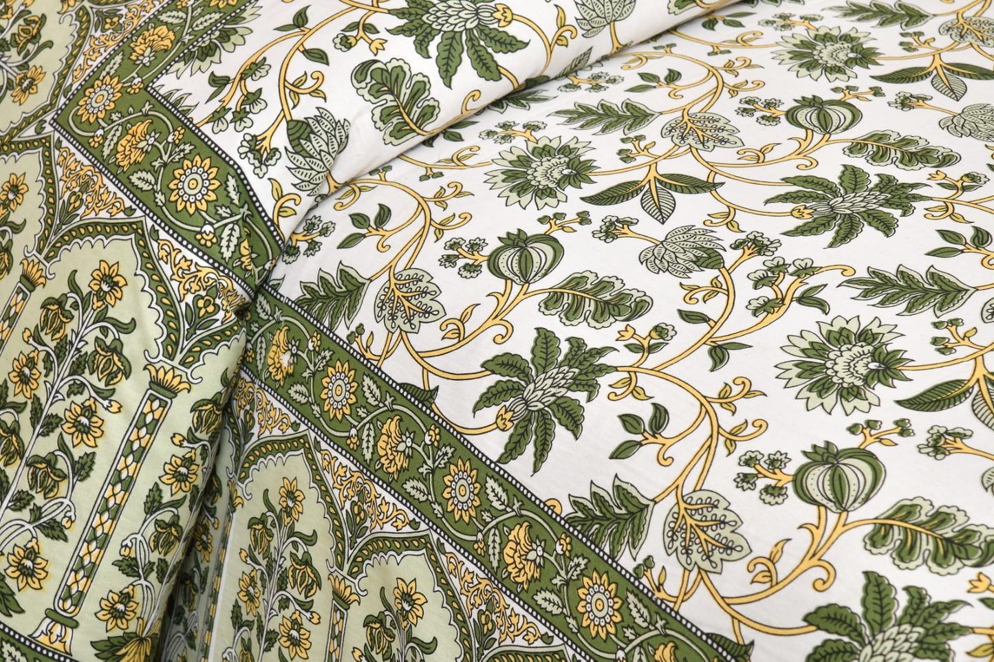 Rajasthan Royal Super Fine Cotton Block Print King Size Bedsheet