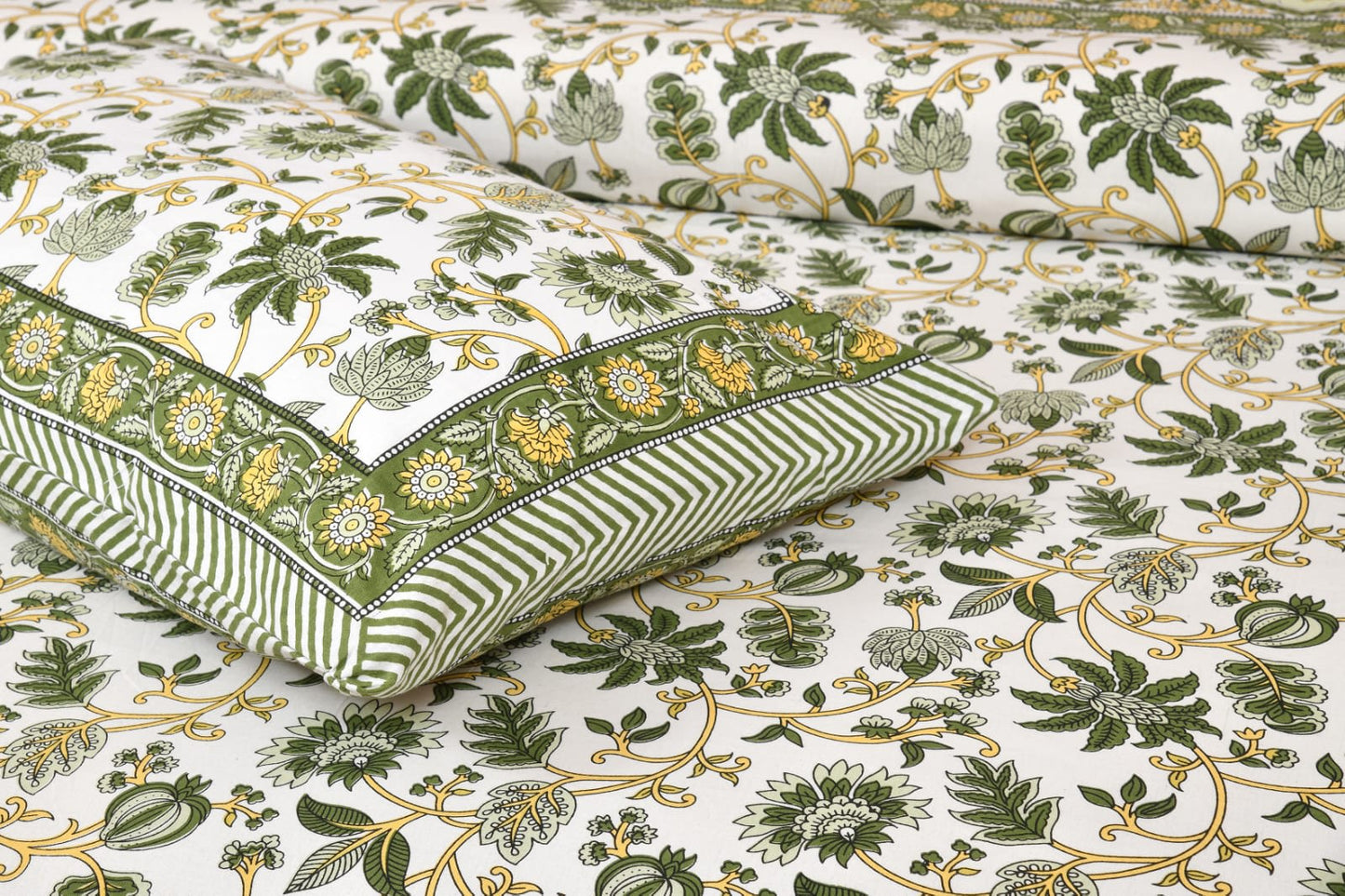 Rajasthan Royal Super Fine Cotton Block Print King Size Bedsheet