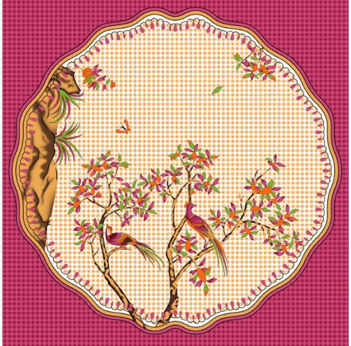 Jaipuri Prints Cotton Double Bedsheet (Pink)