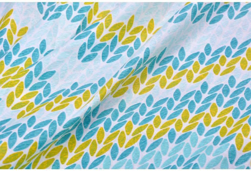 100% Cotton Printed Double Bedsheet (Blue)