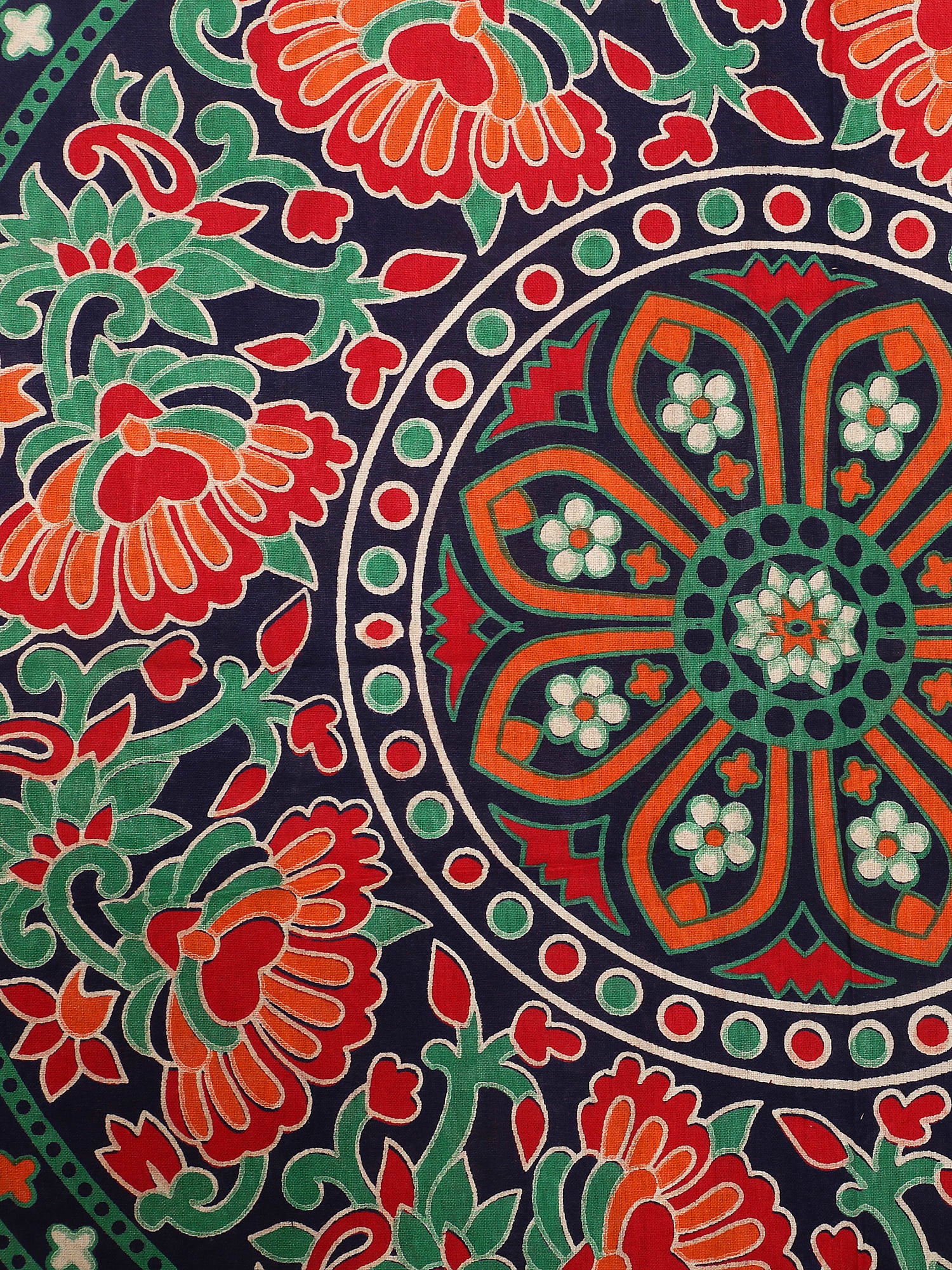 Jaipuri Prints Cotton 100% King Bedsheet ( Multicolor)