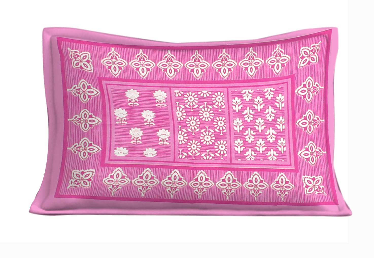 Jaipuri Prints Cotton Single Bedsheet With 1 Pillow Cover