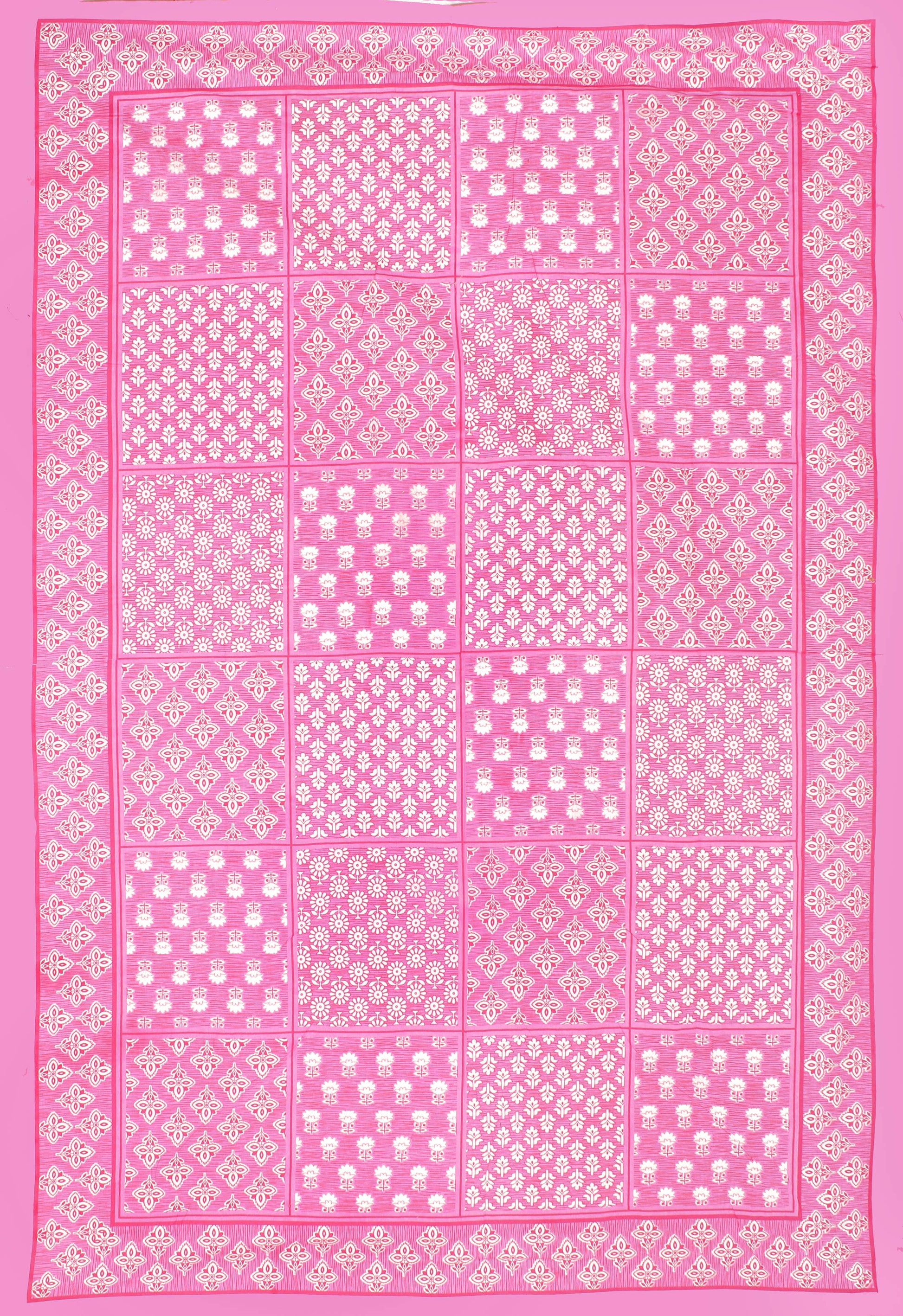 Jaipuri Prints Cotton Single Bedsheet With 1 Pillow Cover