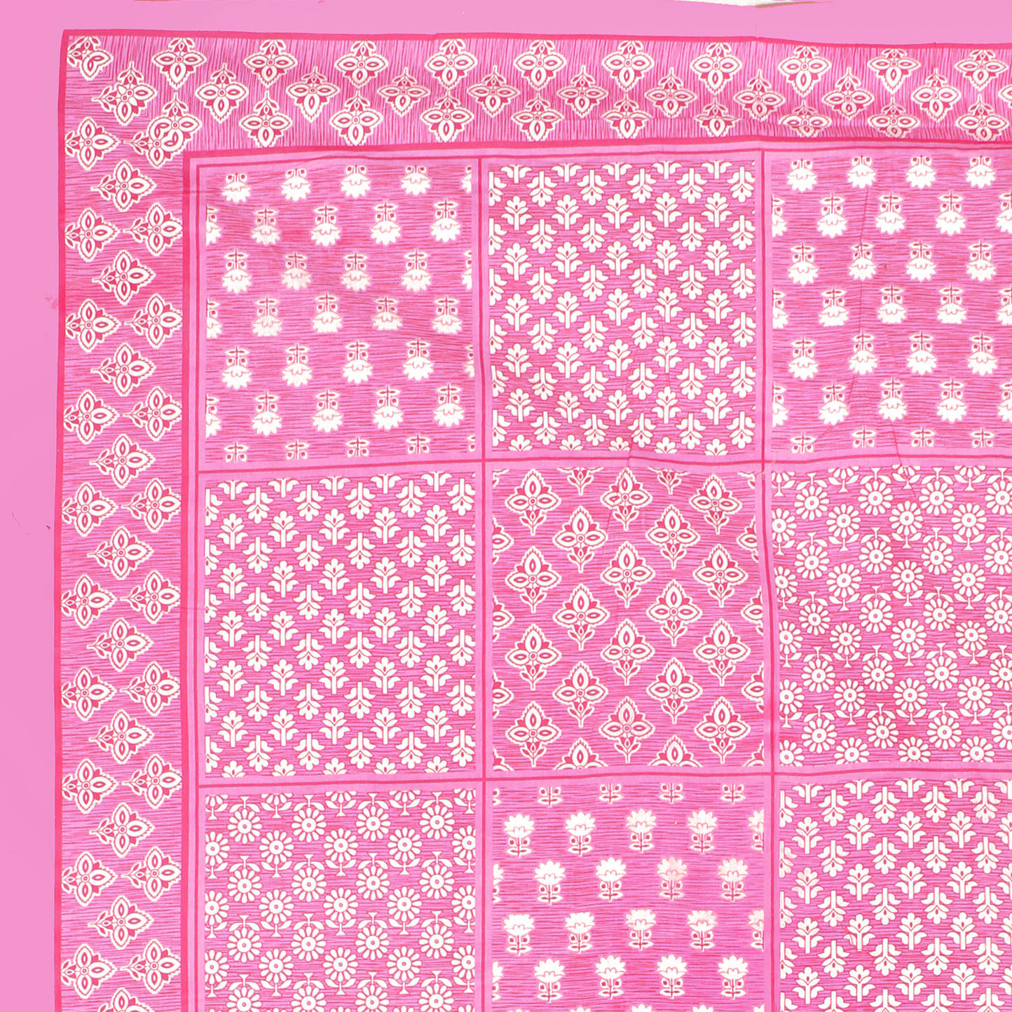 Jaipuri Prints Cotton Single Bedsheet With 1 Pillow Cover