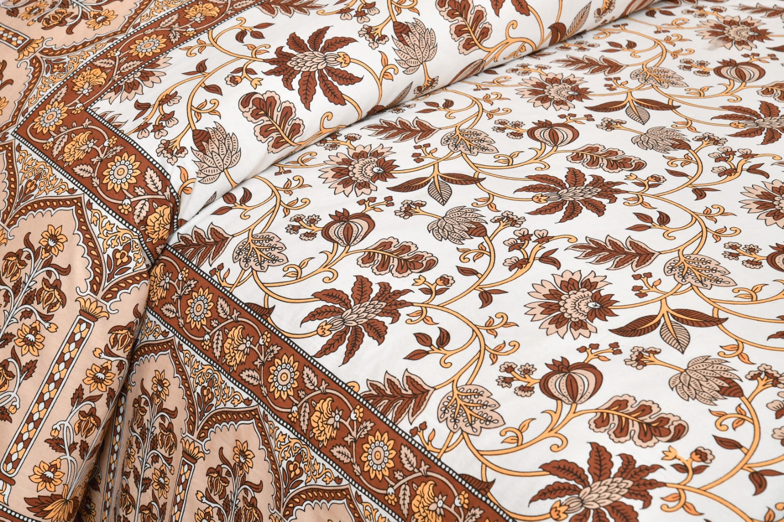 Rajasthan Royal Super Fine Cotton Block Print King Size Bedsheet