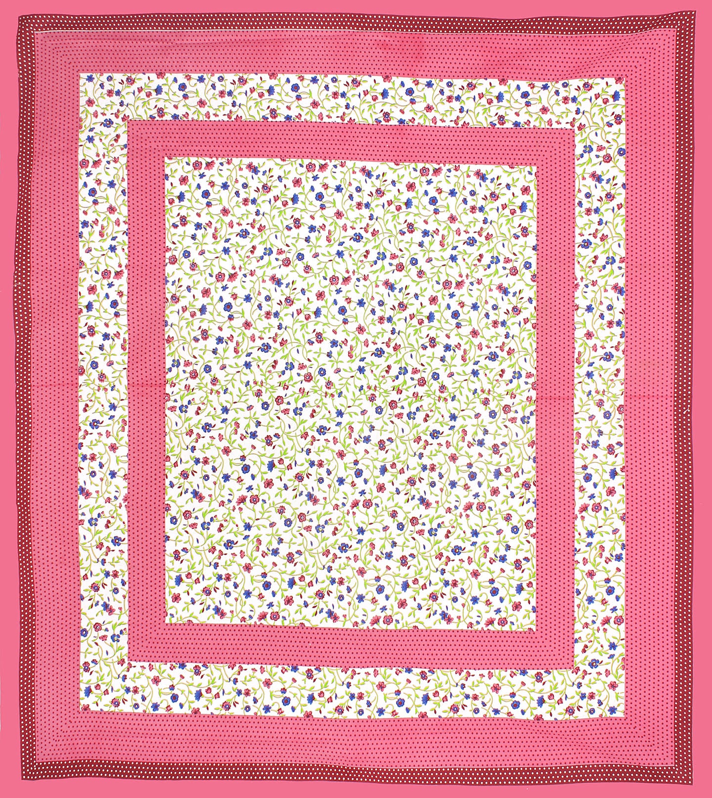 Jaipuri Prints Cotton Double Bedsheet (Pink)