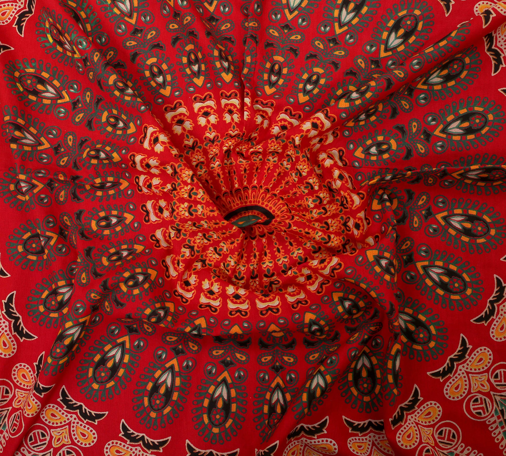 100% Cotton Printed King Bedsheet (Red)