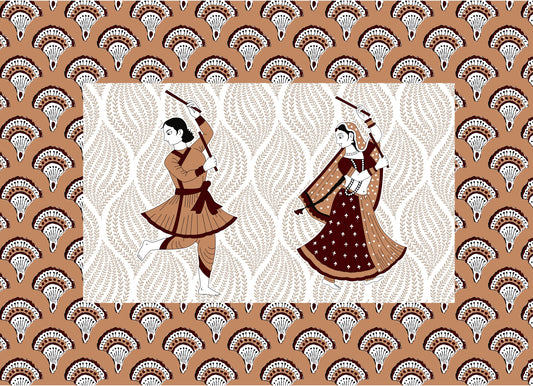 100% Cotton Printed Double Bedsheet (Brown)