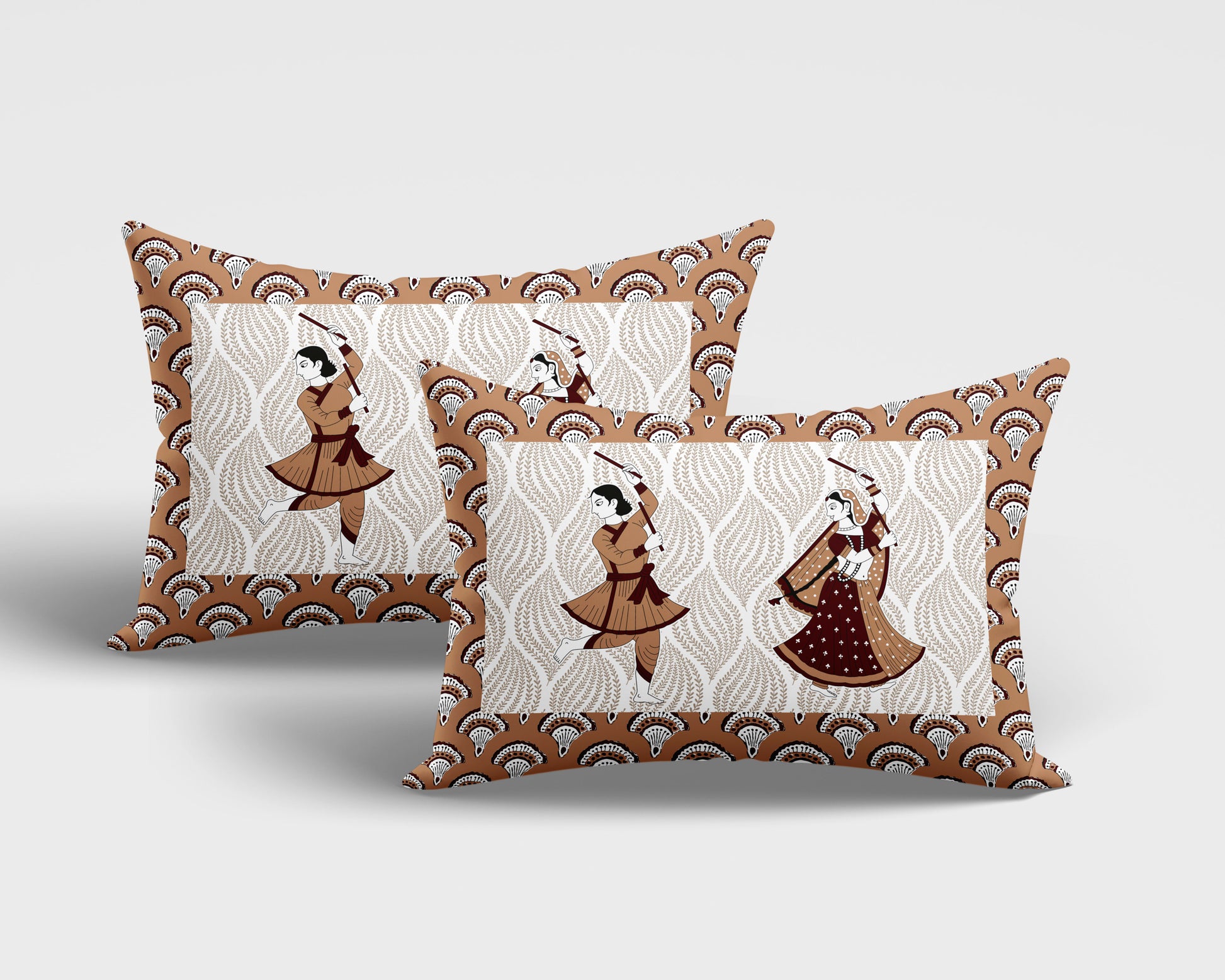 100% Cotton Printed Double Bedsheet (Brown)