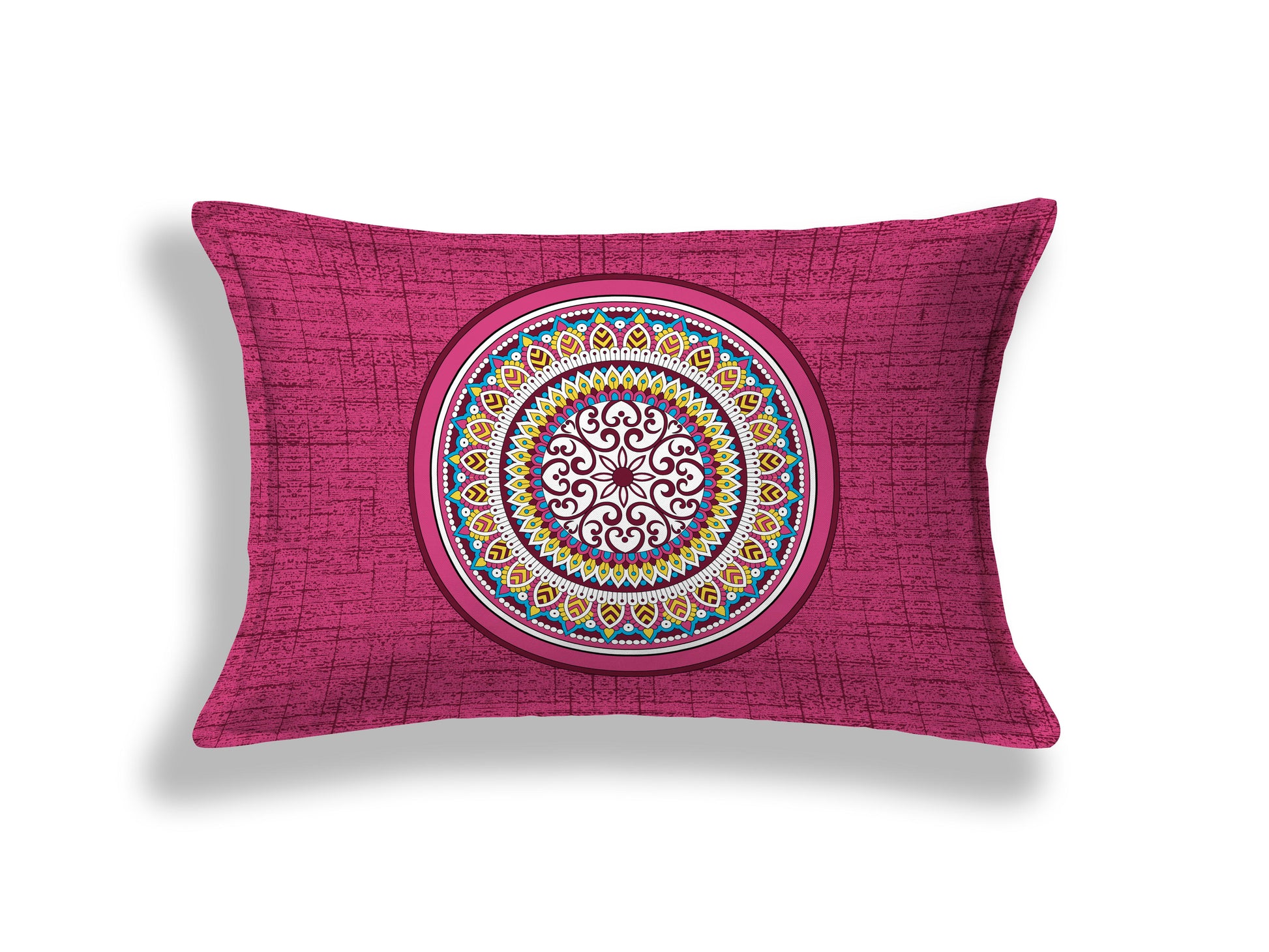Cotton Single Jaipuri Prints Flat Bedsheet (Pack of 1, PINK )