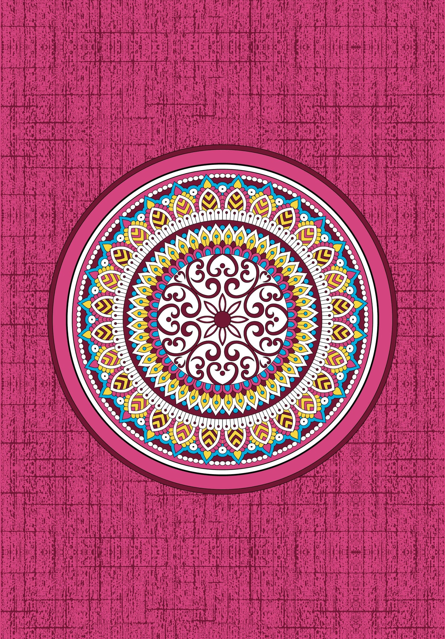 Cotton Single Jaipuri Prints Flat Bedsheet (Pack of 1, PINK )