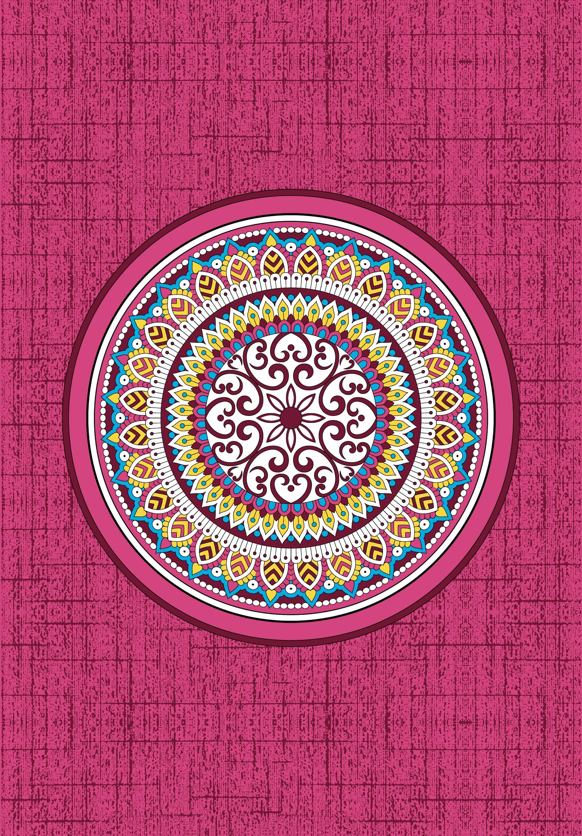 Cotton Single Jaipuri Prints Flat Bedsheet (Pack of 1, PINK )