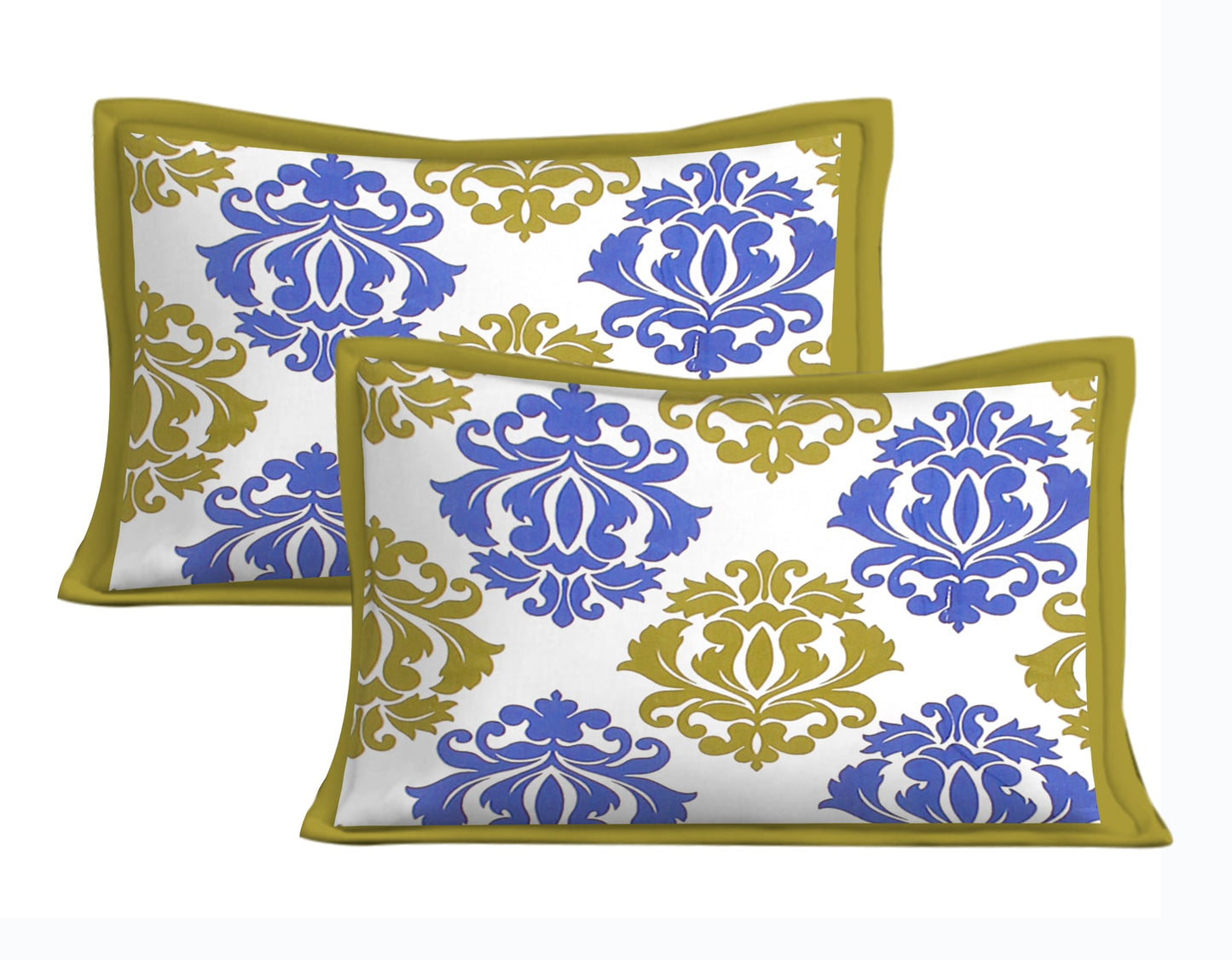 Jaipuri Prints Cotton Double Bedsheet (Green)